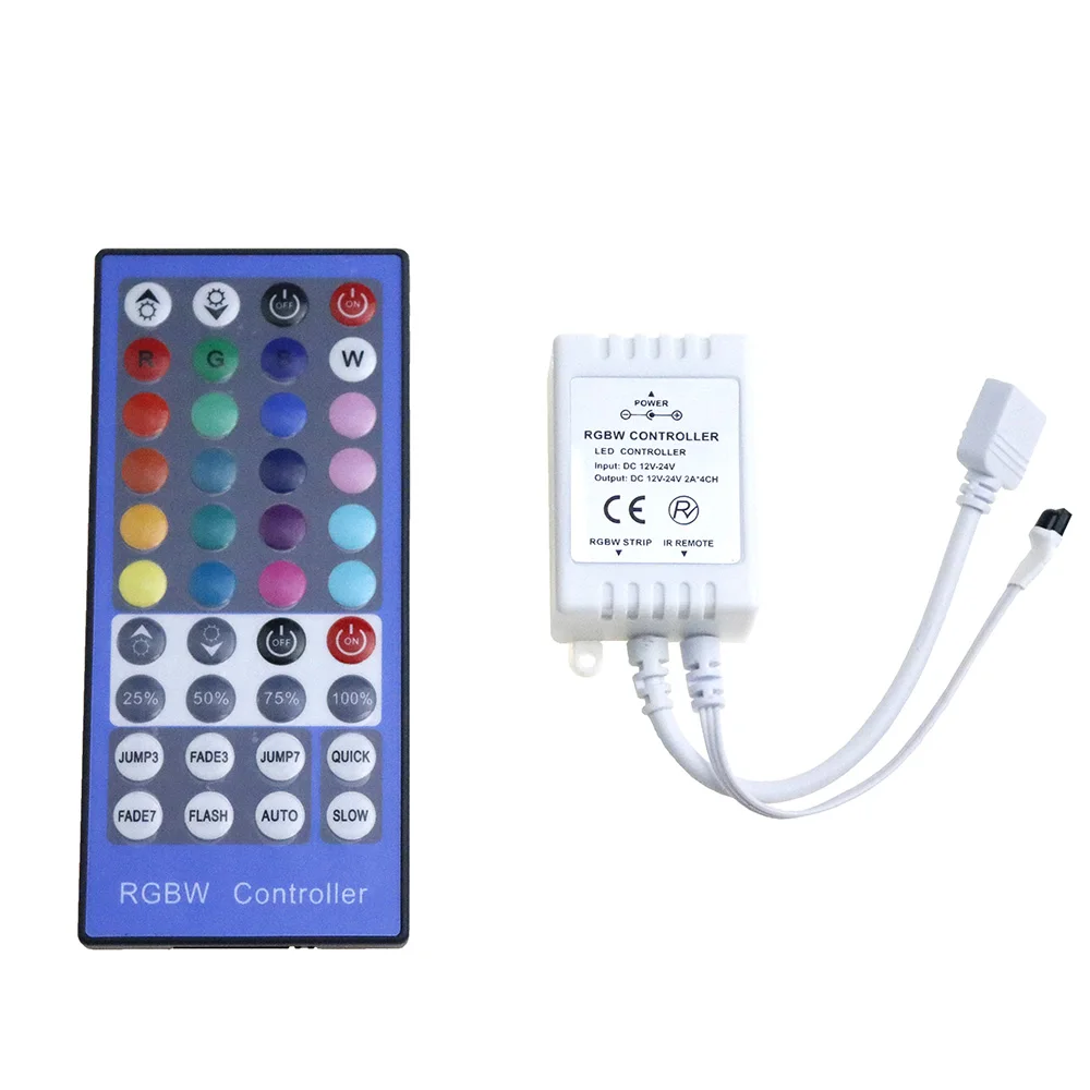 LED RGBW Controller 2.4G  IF 4 Channels DC12V - 24V Dimmer 40 Keys Remote Control For RGBW RGBWW 5050 SMD LED Strip light 1pcs