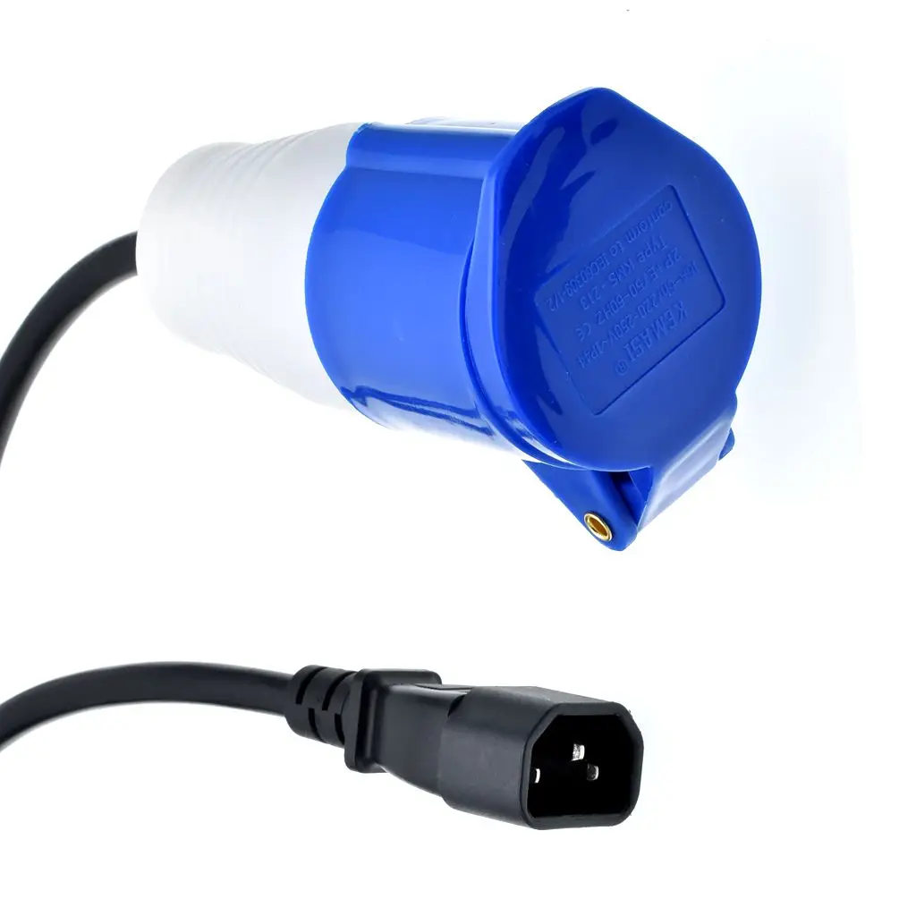 IEC 320 C14 Plug to IEC309 332C6 Power Cords, 16 Amps, 250V, H05VV-F 1.5mm Cable,332P6 inlet to plug into an C13 receptacle