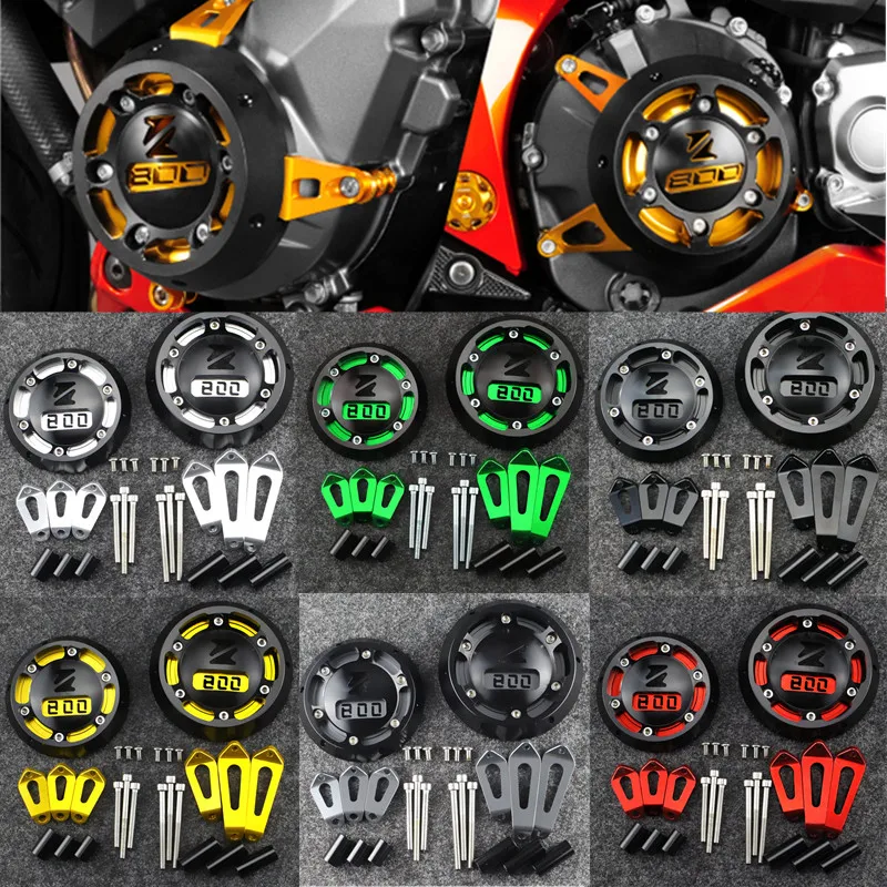 For KAWASAKI Z800 Engine Stator Cover Left & Right Side Protector for Kawasaki Z800 2013-2020 Engine Guard Protector Covers Z800