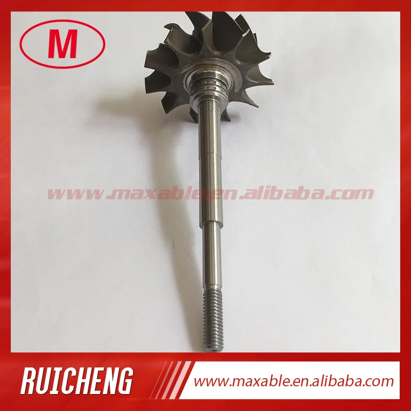 GT2554R/GT2560R 41.70/53.00mm 11 blades ball bearing turbine wheel&shaft/turbo wheel 6.45mm tip height