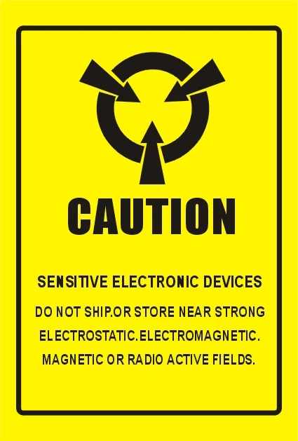 DHL 4*2.2cm CAUTION Adhesive Sticker Label for ESD Anti-Static Sensitive Device Electronic Shielding Anti Static Event Label