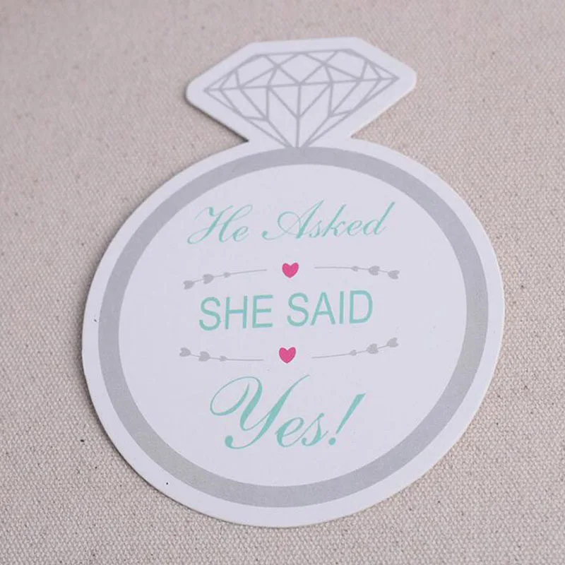 600pcs=50bags/Lot Fashionable Style Diamond Ring Design 9.8cm Paper Coasters (Set of 12) Bridal Shower Favors ZA5523