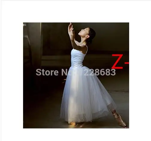 Professional Classical White Swan Lake Ballet Costume Romantic Adult Ballet Tutu Ballet Dresses For Performance Long Tutu