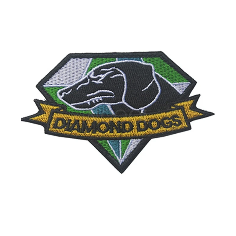 Embroidered Patch Diamond Dogs Patches Appliques Embroidery Patches For Clothing Backpack 10*7CM