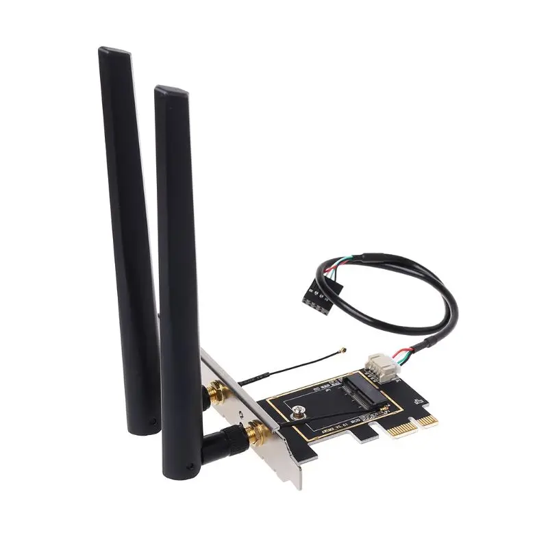 Convertidor M.2 a PCI-E para escritorio, placa adaptadora de tarjeta de red inalámbrica, WiFi, Bluetooth