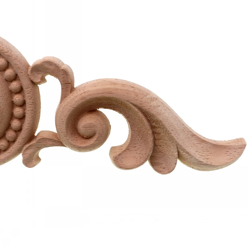 RUNBAZEF Vintage Wood Carved Corner Onlay Applique Frame Door Decorate Wall Furniture Decorative Figurines Wooden Miniatures