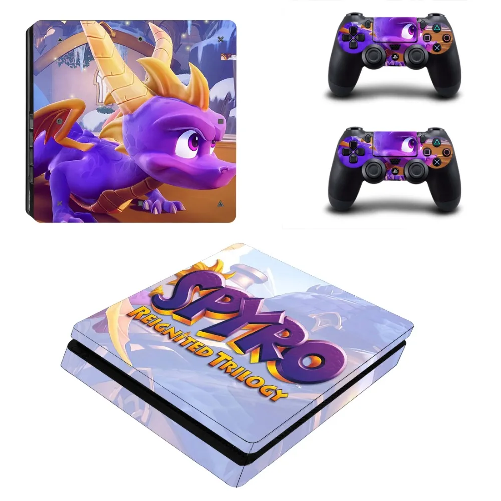 لعبة Spyro التنين PS4 سليم الجلد ملصق لسوني بلاي ستيشن 4 وحدة التحكم و 2 وحدات تحكم PS4 سليم جلود ملصق مائي الفينيل