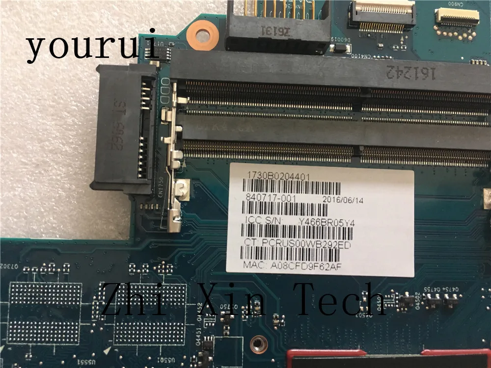 yourui 840717-001 840717-501 840717-601 For HP Probook 640 650 G2 Laptop Motherboard With i5-6300u CPU 100% Test ok