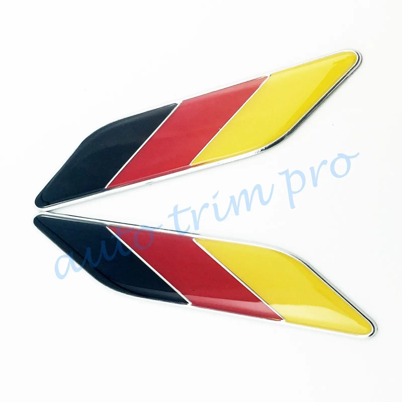 

2pcs 3D Sticker Decal Germany DE Flag Emblem Logo Badge Chrome Auto Door Trim Accessories