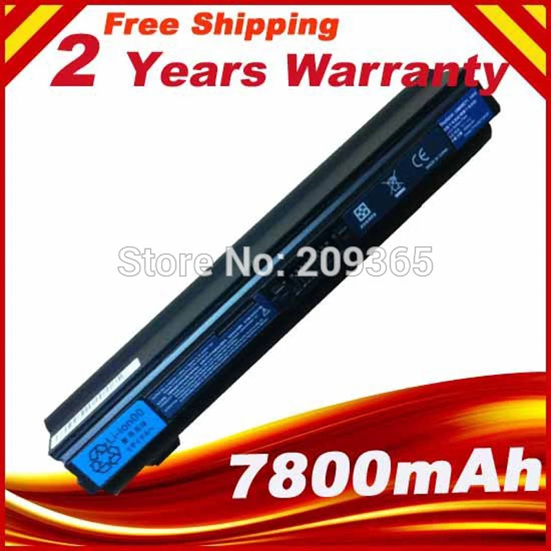 Bateria hsw para acer aspire one, 7800mah, 9 células de bateria para acer aspire one, ao752, 1410, 1410t, 1810tz, 1810t, zh7, zh9, um09e51, envio rápido