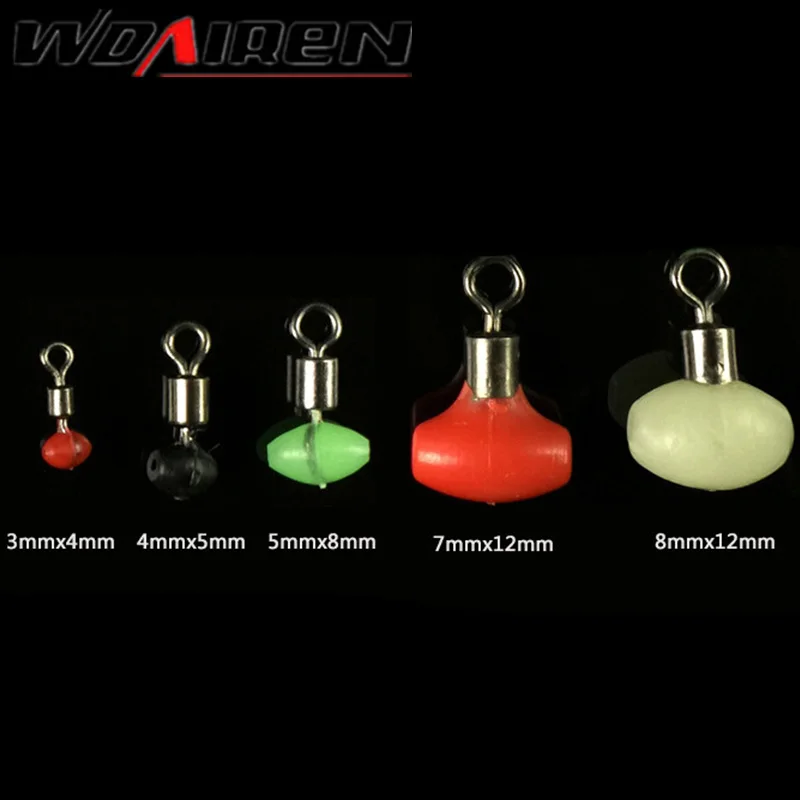 20pcs/lot Luminous Fishing Swivels Rolling Swivels Sea Fishing Accessories Tackle Connector Rolling Swivels 3-way Swivels WD-069