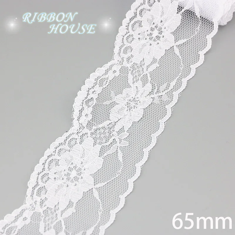 (5 yards/roll) white lace fabric Webbing Decoration packing Material roll wholesale