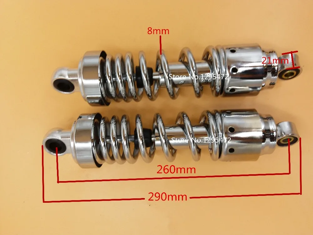 265mm(eye to eye) motorbike shock  absorber  8mm spring  for  yamaha  honda  ca250 400  DD150 250   CMX250C Rebel 250