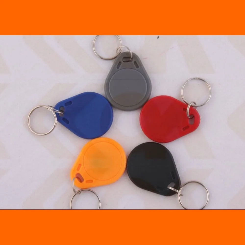 

1000pcs/lot EM4305 RFID key tag 125KHz ABS keyfobs waterproof colorful printable electronic tags