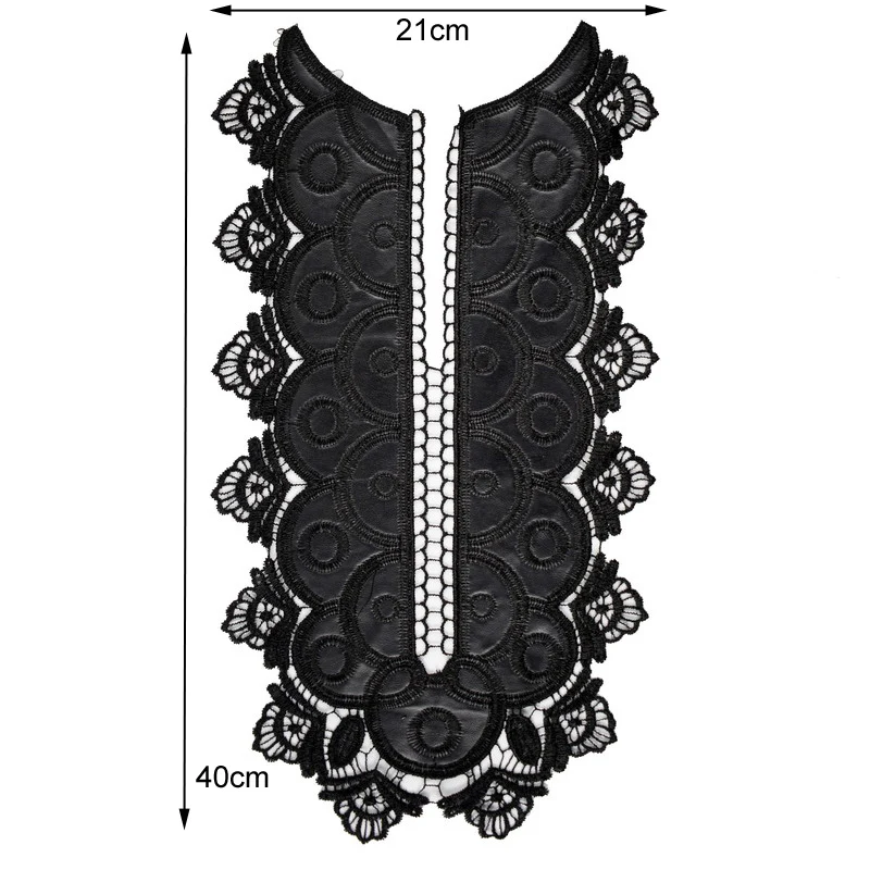 PU Lace Fabric Trim Sew On Dress Clothing Applique Motif Blouse Sewing Accessories DIY Neckline Collar Costume Decoration BW136