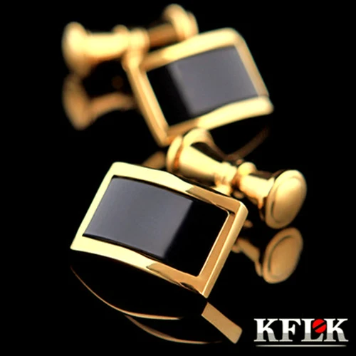 

KFLK Luxury HOT shirt cufflinks for mens Brand cuff buttons Gold Chain cufflink High Quality wedding abotoaduras Jewelry