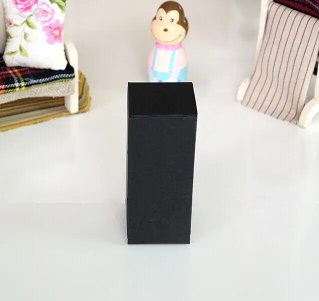 

4*4*10.2CM Black Paper Boxes Cosmetic Gift Packing Box Blank Essence Bottle Packaging 100pcs\lot Free shipping