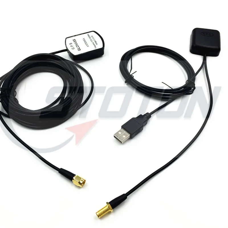 External gps antenna amplifier to solve car navigation GPSweak signal,a GPS receiving antenna and transmitting module in vehicle