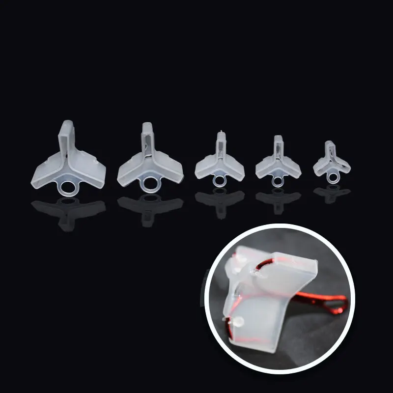 25PCS Plastic Treble Hook Protectors Covers for Fishing Lures 5 Sizes Holders Suit for Treble Size 1 2 3 1/0 2/0 3/0 Tool