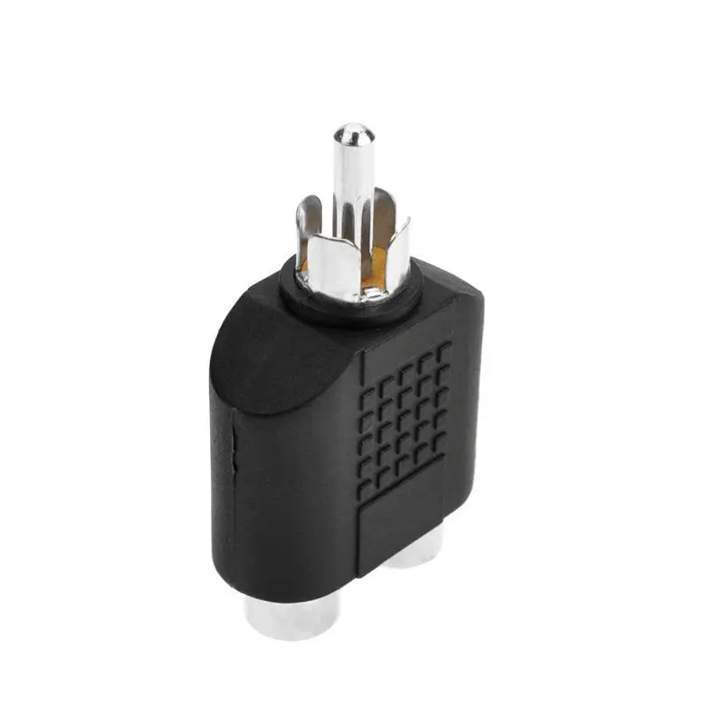 10 cái/lô RCA Nam Cắm Dual Hai RCA Nữ Jack Âm Thanh Splitter Adapter