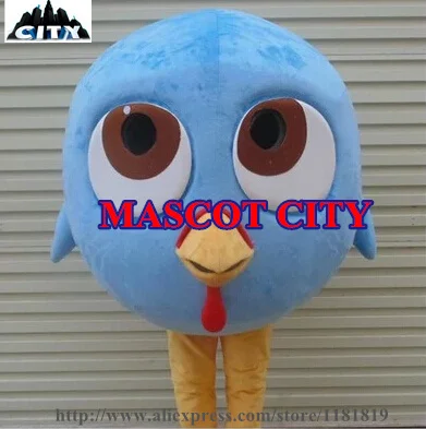 MASCOT Lovely Blue Turkey Poult of Free Birds Mascot Costume (can change color) Cartoon Character Carnival Cosply Mascot