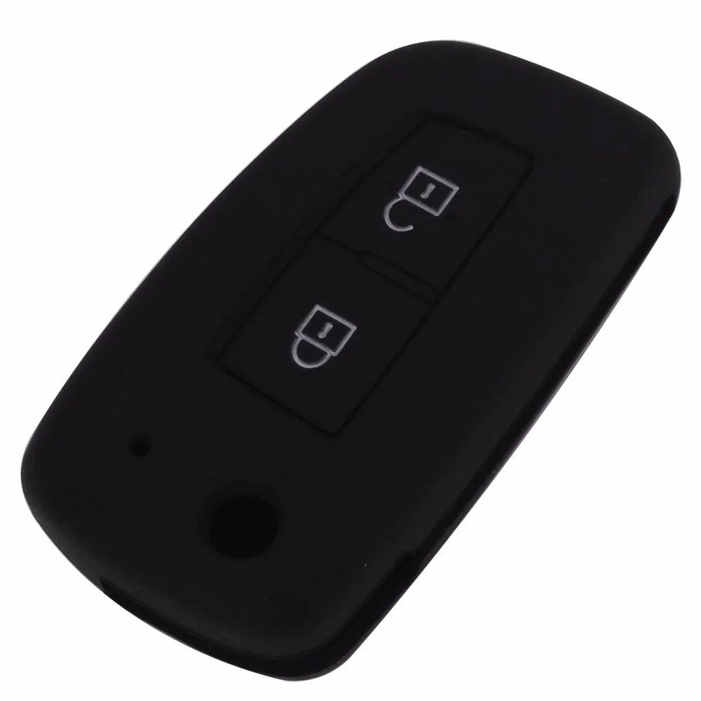 jingyuqin  2 Buttons Silicone Fob Remote Key Case Cover Shell For Nissan Qashqai Key Protector