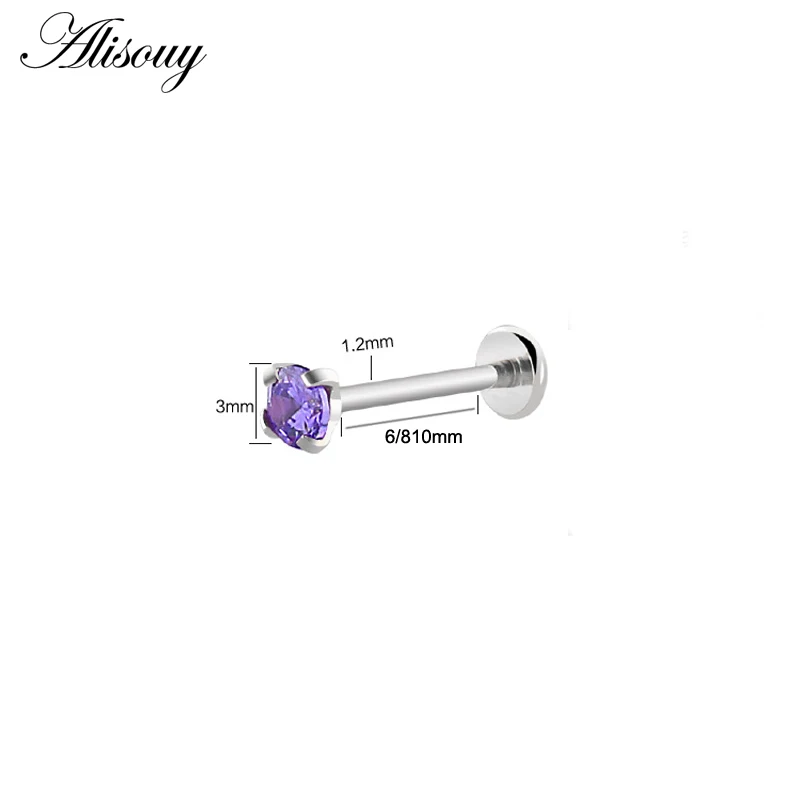 Alisouy 1pc 16G Surgical Steel Eyebrow Ring Earring Tragus Cartliage Piercings Segment Ring Lip Labret Tongue Piercing Jewelry