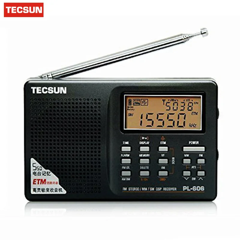 Tecsun PL-606 Digital PLL Portable Radio FM Stereo/LW/SW/MW DSP Receiver Nice Drop Shipping Original Teh son Digital Radio New