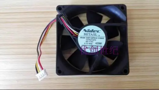 

Nidec D08T-24PS10 01BH3 24V 0.12A 80*80*25 4 wire double ball fan