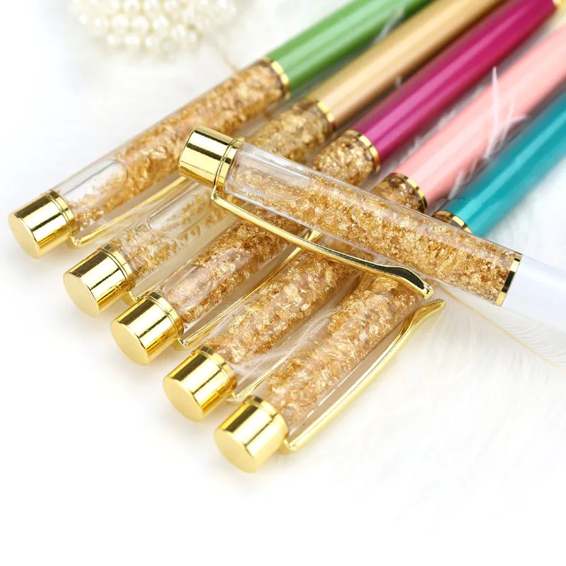Laser Lettering Customized Logo Gold Foil Ballpoint Pens High-grade Office Business Signature Pen Creative Student Wedding Gifts