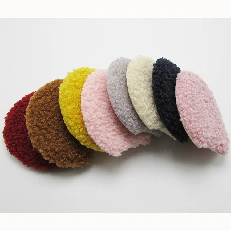 20pcs/lot 8cm Plush One Side velvet Round Cat Ear Padded Appliques DIY handmade Accessories, Children Hair Accessories