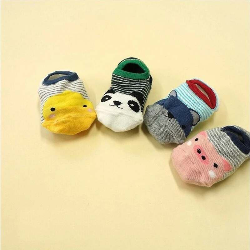 Thick Warm Cozy 1 pair Cute Animal Suitable for 0-4Year Baby Non-slip Ship socks Baby Infant Newborn Sock Winter 100% Cotton