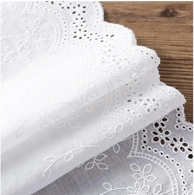 3Y-5Yard/Lot Breite 19CM 100% Baumwolle Tuch Gestickte Stoffe frauen Kleidung Kleid Diy Spitze Trim Hause textil Zubehör – Detail 4