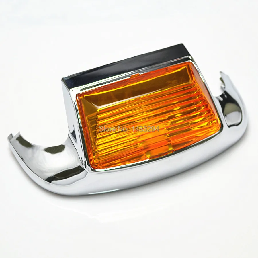 Amber Lens LED Front Fender Tip Light Auxiliary Driving Light Fits For Harley Touring Electra Glide FLHT/FLT FLHS Motorcycles