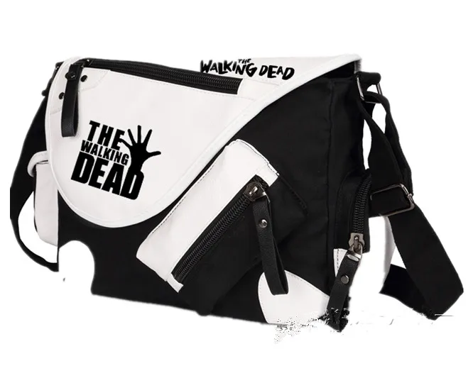 The Walking Dead Messenger Handbag Bag who will arrive Printing  Animation Shoulder Messenger School Book Bags