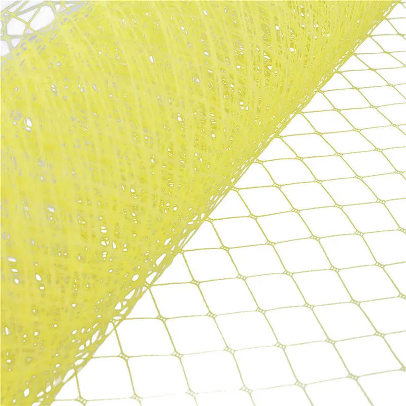 

Lemon Yellow Birdcage Veiling Millinery Hat Veil Fabric For Women Fascinator Headpiece DIY Hair Accessories Material 10Yard/Lot