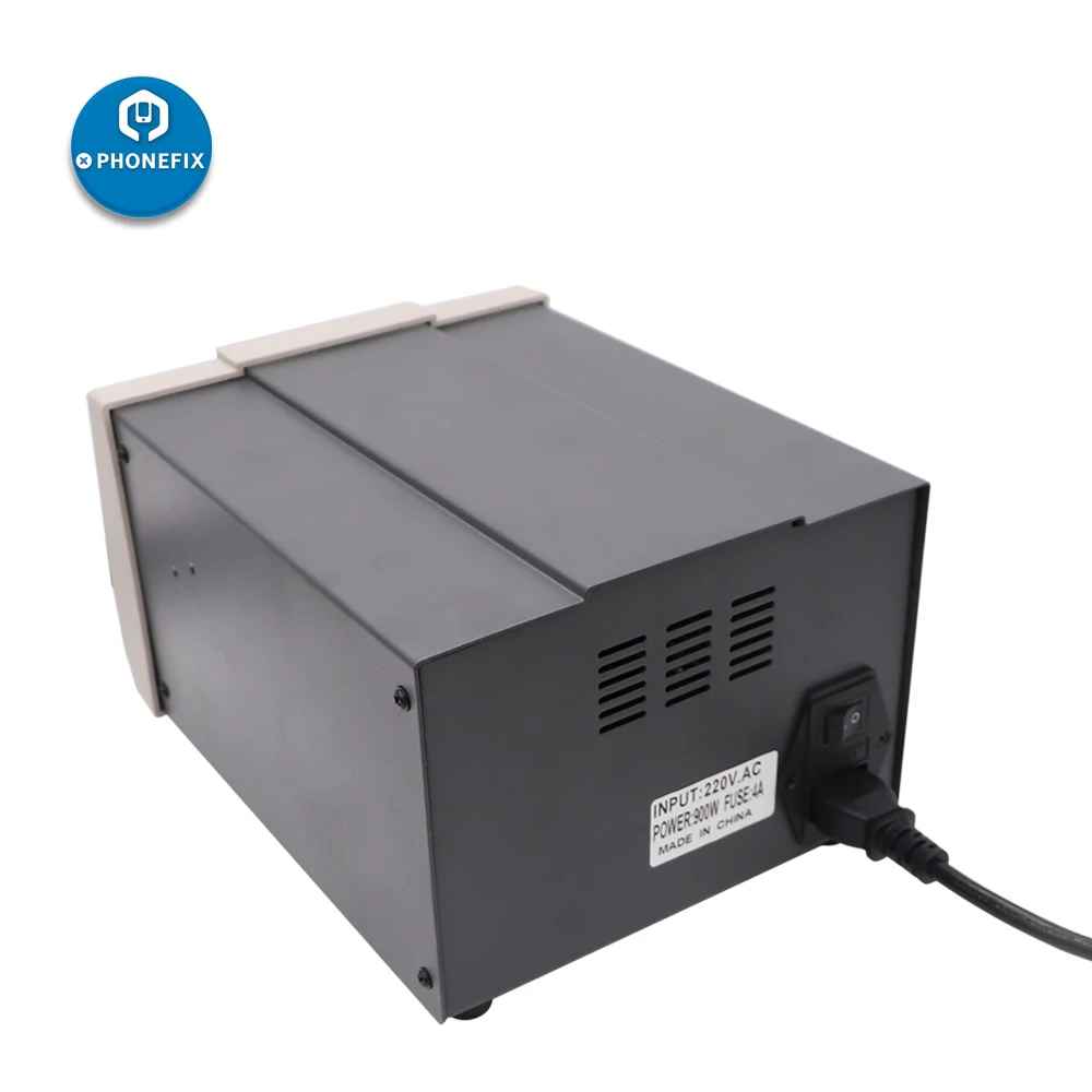 PHONEFIX 900W 디지털 재작업 스테이션, 861DW, 디지털 납땜 재작업 스테이션, 핫 에어 히트 건 스테이션, 3 노즐 포함