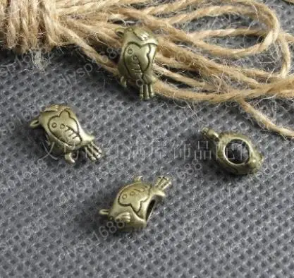 

100 pcs/lot 15*9*8MM Zinc alloy bead Antique Bronze Plated big hole bead Jewelry Findings JJA2837