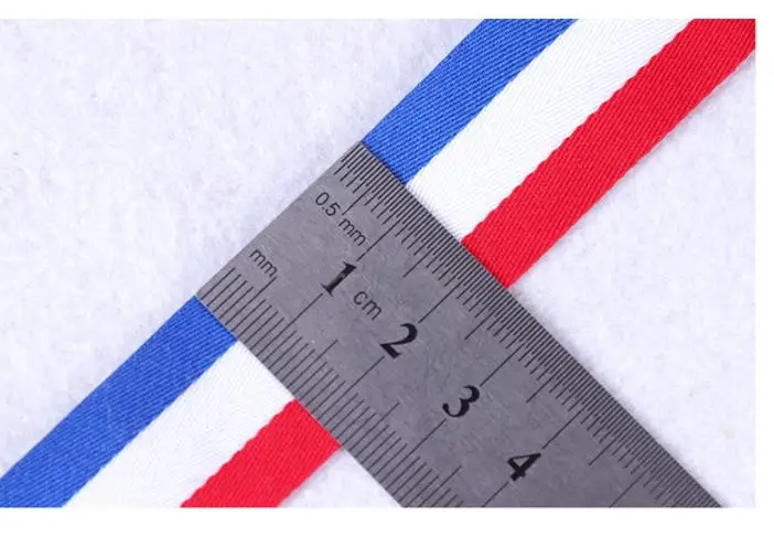 25Mm Blauw Wit Rood Streep Decoratieve Lint Riem Diy Handgemaakte Kleding Materiaal Haaraccessoires Decoratie Levert 1 Meter