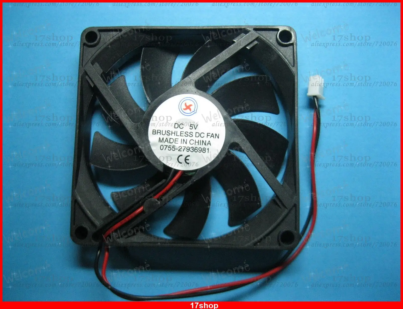 

5 pcs Brushless DC Cooling Fan 5V 8015S 9 Blades 80x80x15mm 2pin