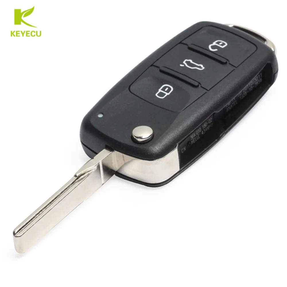 

KEYECU Replacement 3 Button Remote Key Fob 434MHz With ID48 Chip For Volkswagen Beetle Caddy Golf Jetta Tiguan -5K0 837 202 Q