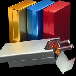 Fashion Pipe Creative Personality Cigaret Case Smoking Slider Metal Cigarette Box Aluminum Gift Box Smoke Cigarette Holder