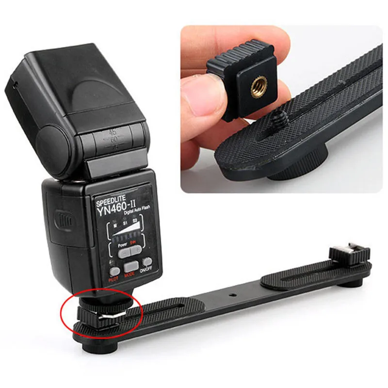 1PCS Flash Hot Shoe Mount Adapter Speedight Flash Cold Hot Shoe Bracket Mount Adapter 1/4