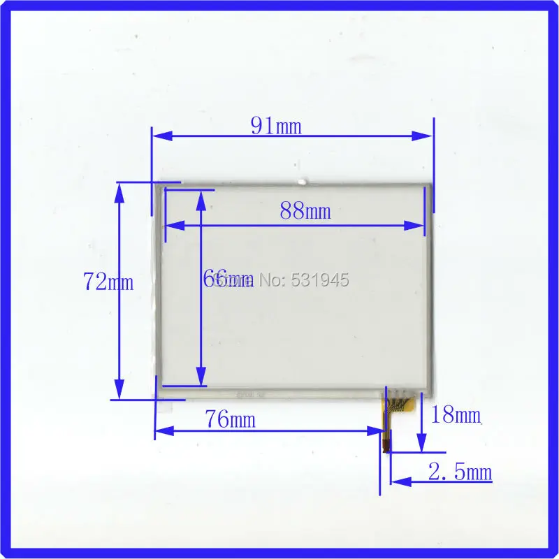 ZhiYuSun New for  game machine touchscreens 91*72 Touch Screen Panel Digitizer Glass Lens 91mm*72mm