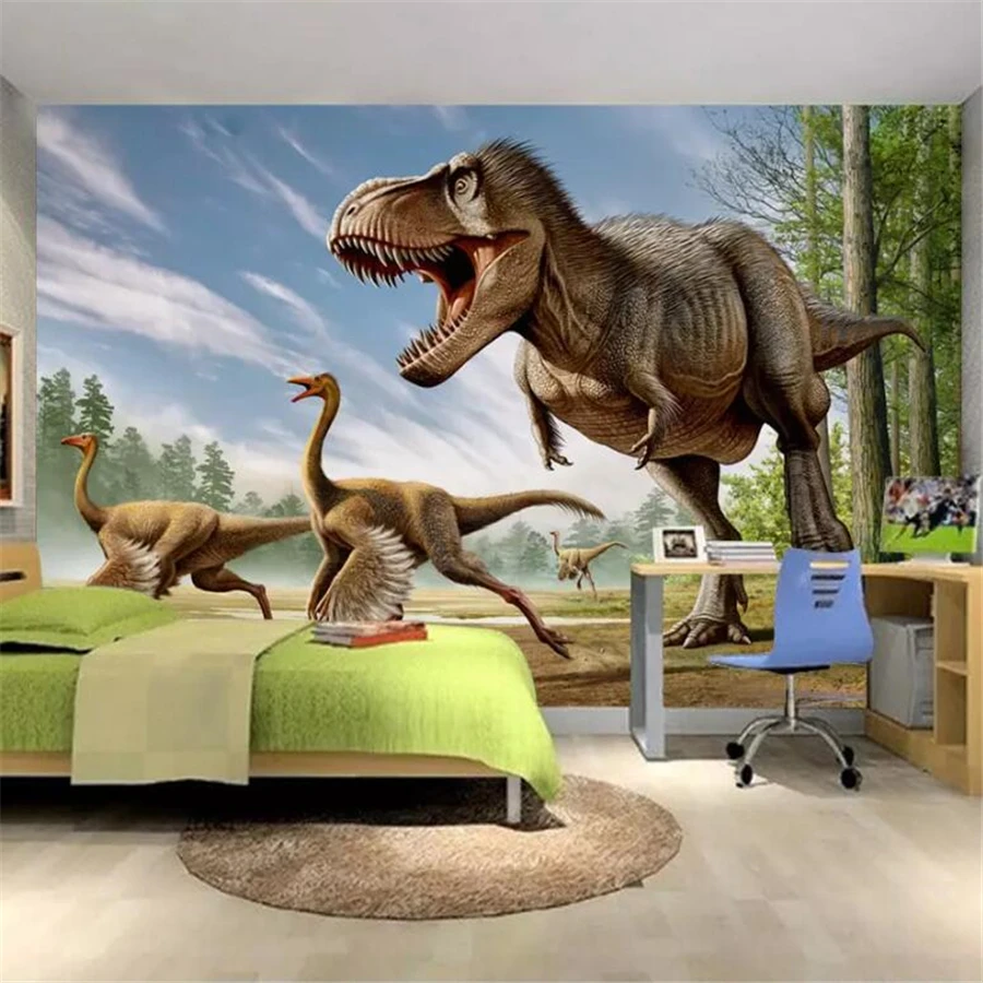 beibehang Custom wallpaper large fresco 3d photo murals dinosaur TV background wall decorative painting living room 3d wallpaper