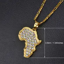 Africa Map Pendant Necklace for Men Women #6