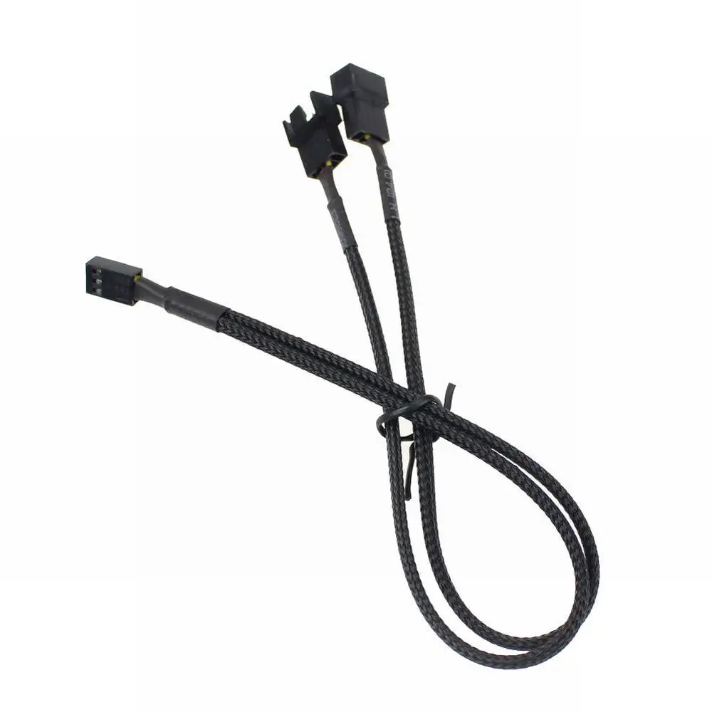 2 Pcs 30 CM Kabel Adaptor 3 Pin PWM Untuk Ganda PWM Fan Kasus Komputer Daya Sleeved Y-splitter grosir