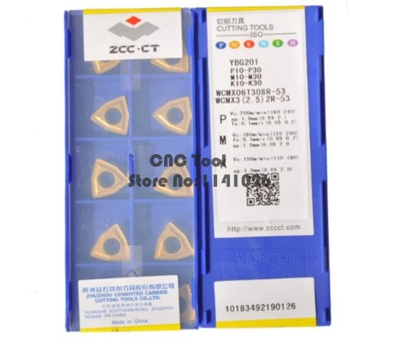 Твердосплавная вставка для дрели WCMX030208R WCMX040208R WCMX050308R WCMX06T308R WCMX080412R YBG201 -53/-PG YBG202 U, держатель для туалета, 10 шт.
