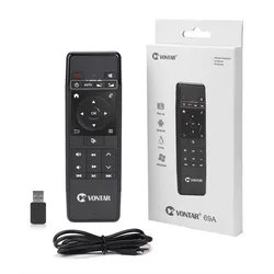 VONTAR 2.4GHz Air Mouse Wireless Keyboard 6-Axis IR Learning Backlit Remote Control USB Receiver for Android TV BOX PC Projector