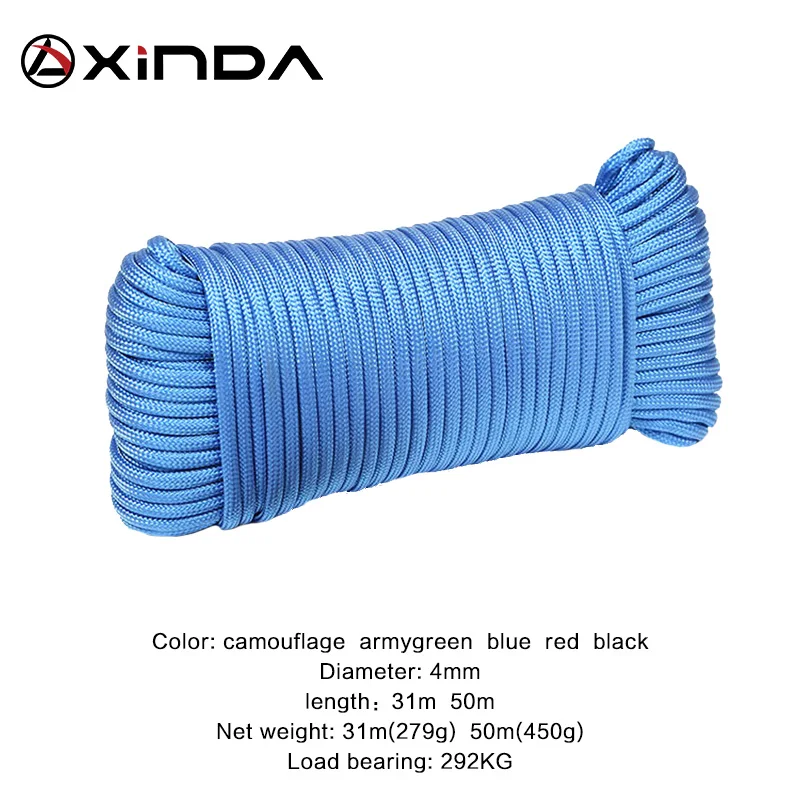 Xinda catch rope rope mountaineering outdoor auxiliary line 9 core life-saving rope equipment safety rope 31 meters